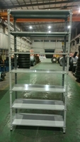 Rayonnage en acier à angle robuste sur mesure, capacité de 150 kg par étagère, pour le stockage de marchandises longues