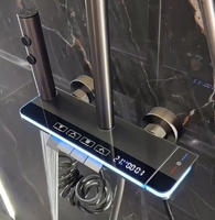 Nouvelle Collection 2025 : Ensemble de Douche de Luxe à Affichage Numérique avec Clavier de Piano, Robinets Thermostatiques, Jet Pluie et Barre Coulissante 4 Fonctions