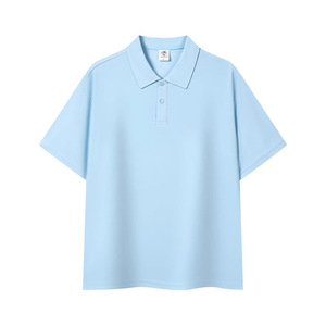 เสื้อโปโลแขนสั้นสีพื้นผ้าฝ้ายปรับแต่งได้สำหรับชุดทำงานหรือใส่ในชีวิตประจำวัน - Product Image 3