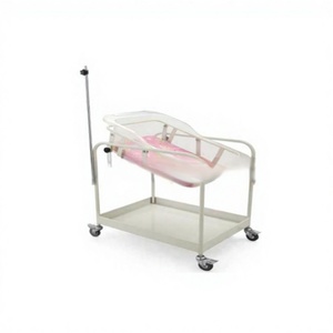 Cuna de <span class=keywords><strong>Hospital</strong></span>, Cama de <span class=keywords><strong>Hospital</strong></span> para Niños, Cama de Enfermería, Carrito Médico, Cuna para Bebé con Ruedas, Acero al Carbono, 1 Año de Garantía - Product Image 1