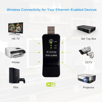 PIXLINK 300Mbps Universal Smart TV Wireless USB Card Network Home 2.4g Wireless Repeater Extender Access Point Router