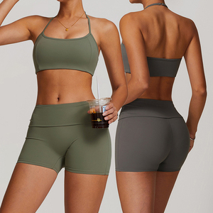 Conjuntos de entrenamiento físico Ropa deportiva elástica Ropa de gimnasio de alta calidad Ropa activa para mujer Conjuntos de <span class=keywords><strong>yoga</strong></span> cómodos Conjunto de ropa de gimnasio para mujer - Product Image 4