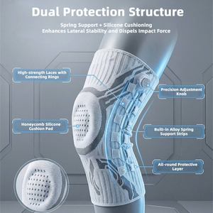 Rodillera Deportiva Ajustable de Silicona Antideslizante con Amortiguación para Voleibol - Product Image 1