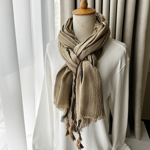 Factory Wholesale New Autumn Winter Soft Solid Color Unisex Retro <b>Scarf</b> - Product Image 1