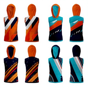 Vente en gros : Sweat à capuche léger et chaud sans manches, personnalisé pour équipes de baseball et clubs sportifs, séchage rapide, doux, idéal pour l'entraînement de performance estival. - Product Image 1