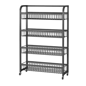 Multi Tiered Snack <b>Shelf</b> 4 Layers Double Sided Grid <b>Rack</b> For Supermarket Storage - Product Image 5