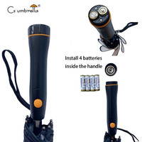 Parapluie de golf LED coupe-vent de haute qualité YS-7013 éclairage de nuit impression de logo personnalisé nouveau parapluie d'approvisionnement d'usine de style avec LED
