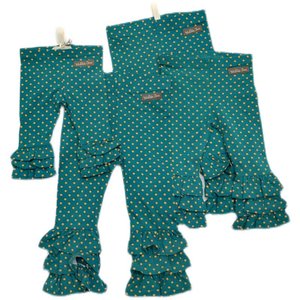 Leggings en coton pur pour bébé fille Meidan, motif à pois, mode printemps-automne, ourlet personnalisé R 2 - Product Image 1