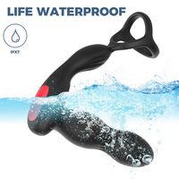 Masseur de prostate vibrant USB, stimulateur anal, godemiché, plug anal, stimulateur de testicules, retardateur d'éjaculation, anneau pénien, jouets sexuels