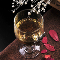 Verre à vin vintage transparent de luxe moderne, en acier inoxydable, avec motif Méduse en cristal, capacité 300 ml, idéal pour mariages et fêtes – Vente chaude