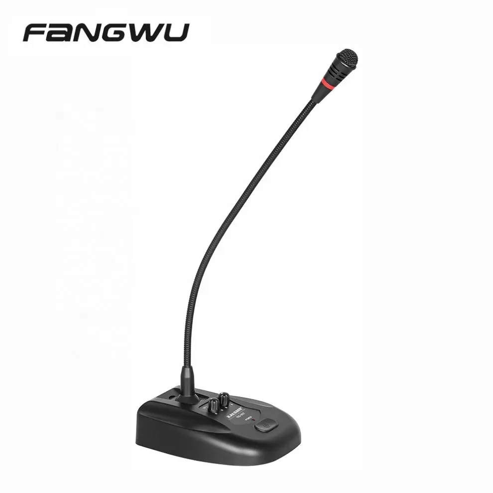 Hot Selling Battery Operated Tabletop Mic Gooseneck Microphone With Base