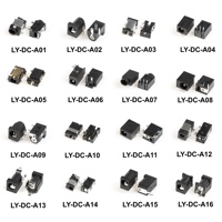 Connecteurs de prise d'alimentation RCA 5 broches DC-056 SMT/SMD 0,65 mm en laiton noir avec terminal de montage sur circuit imprimé de type barillet à angle droit