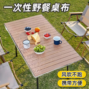 Mantel Desechable Rectangular de 90x60 cm, Impermeable y Resistente al Aceite, para Uso en Exteriores, Campamentos y Picnics - Product Image 4