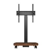 Nuevo Soporte de Suelo Motorizado Ajustable en Altura para Monitor de 23"-60" con Ruedas y Freno, Carro con Estante de Almacenamiento SPCC de 55*38cm, Modelo 2026 de Gran Venta