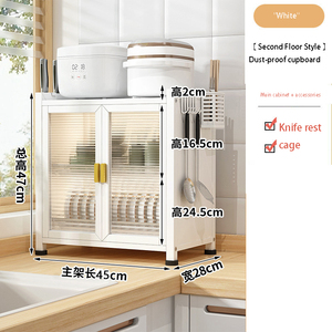 Armario de Cocina de Gran Capacidad a Precio de Mayoreo, Estante de Almacenamiento de Platos y Tazones de Varias Capas, Armario Antipolvo con Puertas - Product Image 6