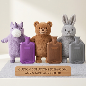 Bouteille d'eau chaude personnalisée avec logo, housse en peluche douce et moelleuse, <span class=keywords><strong>licorne</strong></span> en peluche, bouteille d'eau chaude avec housse en peluche douce - Product Image 1