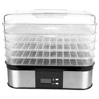 Kleurdoos Elektrische Digitale Voedsel Dehydrator Plastic Bpa Gratis Thuis Engels Huishouden 5 Trays 5 Trays Gedroogd Fruit Luchtdroger 250