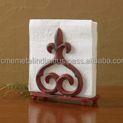 Metal Napkin Holder Unique Design Perfect for Home Kitchen Tabletop Decoration and Accessories <b>Red</b> Polished - Product Image 5