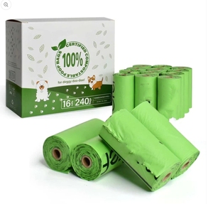 Wholesale Eco-Friendly Strong Scented Cornstarch Dog Poop <b>Bags</b> <b>Compostable</b> & Biodegradable Custom Logo & Color Options - Product Image 5