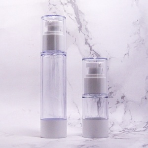 Vente en gros de flacons pompe sans air en plastique transparent pour cosmétiques, soins de la peau, lotion, crème, sérum, 1,7 oz (50 ml) - Product Image 1