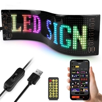 LEDIUP LED-Zeichen für Auto Super helles programmier bares LED-Anzeige schild USB 5V Flexibles LED-Matrix-Panel für Store Hotel Bar Car