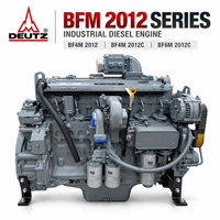 محرك ديزل DEUTZ BFM 2012 بقوة 74.9-155 كيلوواط (100-208 حصان) بسرعة 2500 دورة في الدقيقة، مبرد بالماء مع شاحن توربيني للآلات الإنشائية والمعدات المتنقلة