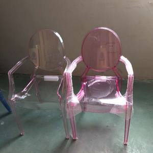Vente en gros de meubles pour enfants, <span class=keywords><strong>fauteuil</strong></span> à empiler transparent bleu enfants acrylique Pc fantôme chaises en plastique - Product Image 2