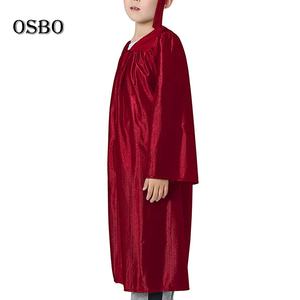 2025 Venta al por mayor barato granate brillante académico graduación bata Bata y gorra - Product Image 5