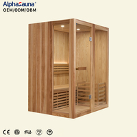 Salle de sauna infrarouge extérieure pour 4 personnes, sauna infrarouge intérieur avec luminothérapie rouge, en bois massif, type de bois personnalisable