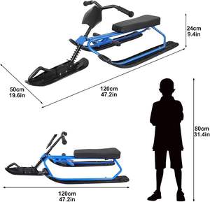 Motoneiges pour enfants d'extérieur avec freins, voitures sur glace, traîneaux pour chiens adultes, pelle à neige pour l'<span class=keywords><strong>escalade</strong></span> sur glace et neige, skis, luge à neige - Product Image 6