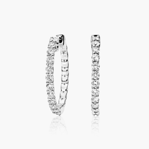 Modern 925 Sterling Silver Gold Plated Moissanite Hoop <b>Earrings</b> Classic Luxury <b>Fine</b> Jewelry Brilliant Cut Elegant Women - Product Image 2
