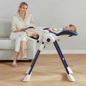 Chaise haute bébé moderne et tendance en plastique portable, légère, 3 en 1, pliable, chaise haute bébé, salon - Product Image 2