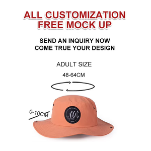 Chapeau de pêcheur à large bord à séchage rapide Boonie de haute qualité Chapeaux de sport personnalisés avec ficelle - Product Image 6