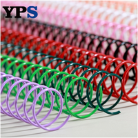 Reliure spirale métallique YPS avec revêtement en nylon, 6-50 mm, couleurs personnalisables, échantillons gratuits, MOQ 100 pièces pour usage bureautique et scolaire