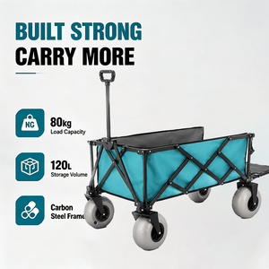 <span class=keywords><strong>Chariot</strong></span> pliant robuste pour l'extérieur à montage rapide - <span class=keywords><strong>Chariot</strong></span> à quatre roues <span class=keywords><strong>de</strong></span> qualité professionnelle avec grande capacité pour outils et courses - Product Image 1