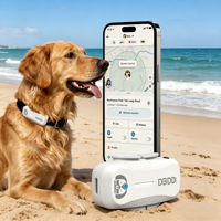 Rastreador GPS 4G para Perros y Gatos, Ubicación en Tiempo Real 24/7, Alertas de Geocerca con IA Veterinaria, Monitor de Actividad, Resistente al Agua IP67, Plástico, Batería de Larga Duración
