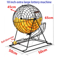 Machine à Bingo Métallique Surdimensionnée 600 Boules Manuelle 18 Pouces Machine à Loterie Marqueurs de Bingo Jeux de Société Réutilisables Écologiques