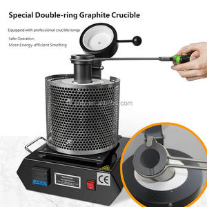 1KG Tragbarer Induktionsmotor Goldschmelzofen 1150°C Kompakter Hochtemperatur-Edelstahl Metallguss Schmelzofen für Gold - Product Image 3