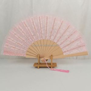 Abanico de mano de madera de alta calidad de 23 cm con borla, abanico hueco de encaje para bodas, publicidad y regalos - Product Image 4