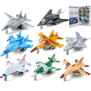 Pull Back Toy 1:180 Planes Fighter Jet Toy Alloy Model Plane Toys F16 Fighting Falcon Fighter Aviation Diecast Aircraft For Kids