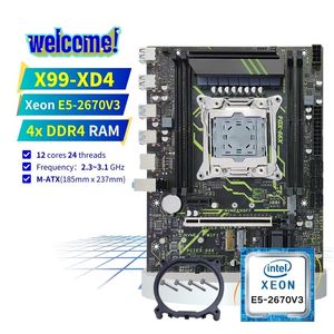 Pandl ชุดเมนบอร์ดคอมพิวเตอร์ตั้งโต๊ะ X99-XD4 M-ATX ใหม่ชุดมาเธอร์บอร์ด Intel Xeon <span class=keywords><strong>E5</strong></span> <span class=keywords><strong>2670</strong></span> <span class=keywords><strong>V3</strong></span> DDR4 2670v3แรมชุดมาเธอร์บอร์ด X99 - Product Image 1
