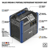 Machine de récupération de réfrigérant portable VRR24M-C, équipement de service HVAC pour l'entretien de la réfrigération