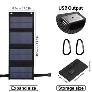 Système d'alimentation <span class=keywords><strong>solaire</strong></span> hors réseau MPPT, chargeur pliable avec sortie USB, pour camping, randonnée, banque d'alimentation pour téléphones portables - Product Image 3