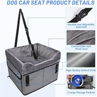 Stock confortablement facile à nettoyer siège d'appoint pour chien Portable solide siège de voiture pour chien anti-saleté essentiel pour les petits chiens voyageant