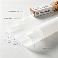 Papier sulfurisé personnalisé en gros avec logo, antiadhésif et résistant à la chaleur pour la cuisson alimentaire