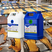 Meilleur prix résine époxy liquide cristal clair résine époxy pure transparente deux composants jaune résistant pour table de rivière bricolage