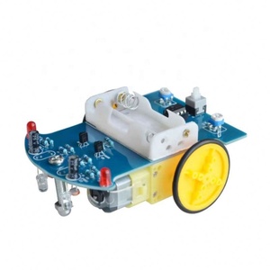 Kit de Coche Robótico Inteligente D2-1 con Seguimiento de Línea, Robot Fotosensible, Kit DIY de Automóvil de Patrulla, Piezas Electrónicas DIY, Juguete Electrónico - Product Image 1