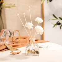 Diffuseur de parfum d'ambiance en verre rose doré, bougies parfumées et diffuseurs à bâtonnets