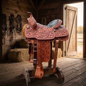 Selle d'équitation anglaise en cuir de buffle véritable 100% de haute qualité, personnalisée OEM ODM, avec arbre en plastique, par BS International - Product Image 1
