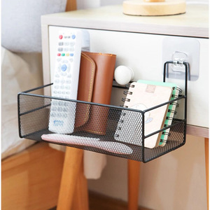 Wall Mounted Storage Basket Rectangle Punch Free Powder Coated For Bathroom Toilet Shower Washbasin - Product Image 1